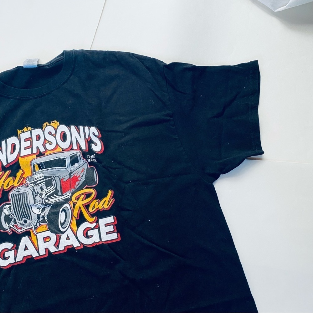 Gildan Anderson Hot Rod Garage Graphic Tee Car Muscle Car Shirt - Picture 4 of 11
